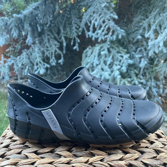 Sperry Top Sider Black Water Strider Athletic Rubber Boat / Work shoe. M7 - W8 - Picture 3 of 8